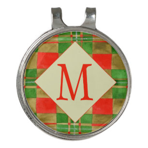 MAC GREGOR TARTAN Golf Hat Clip + Initial