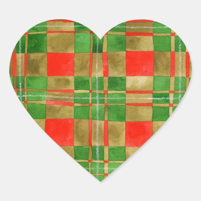 MAC GREGOR TARTAN Heart Stickers (Front)