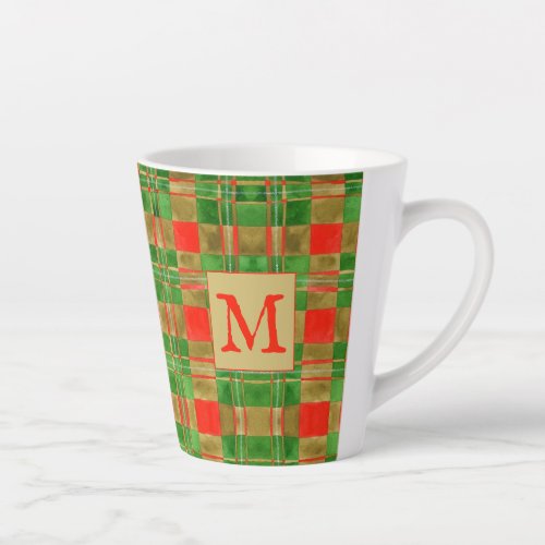 MAC GREGOR TARTAN Latte Mug  Initial