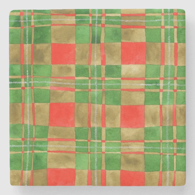 MAC GREGOR TARTAN Marble Stone Coaster  (Front)