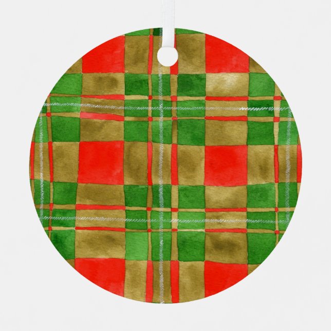 MAC GREGOR TARTAN Metal Circle Ornament  (Front)