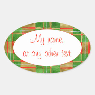 MAC GREGOR TARTAN Oval Matte Stickers