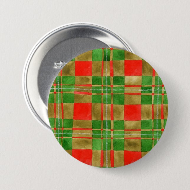 MAC GREGOR TARTAN Round Pin Button (Front & Back)