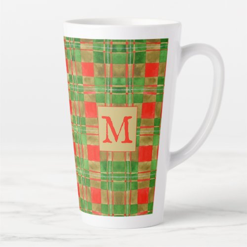 MAC GREGOR TARTAN Tall Latte Mug  Initial