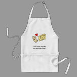 Mac Loves Cheese, Funny Cute Macaroni   Cheese Adult Apron