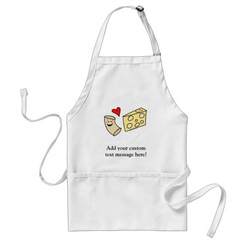 Mac Loves Cheese Funny Cute Macaroni  Cheese Adult Apron