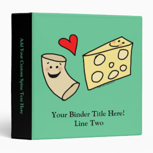 Mac Loves Cheese, Funny Cute Macaroni + Cheese Binder