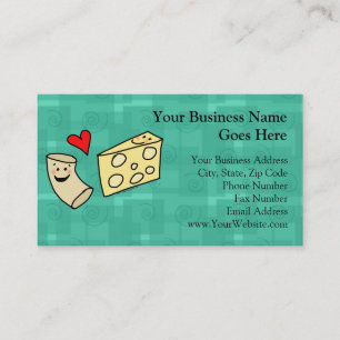 Mac Loves Cheese, Funny Cute Macaroni + Cheese Business Card