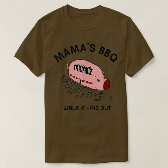 Mac Mamas BBQ Walk In Pig Out Sunny Summer Gift T-Shirt (Design Front)