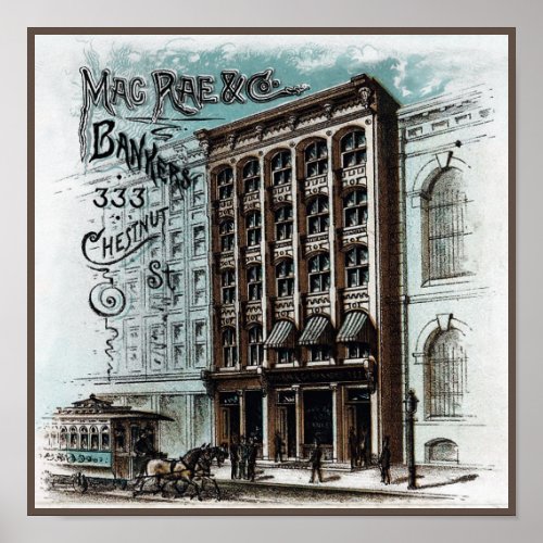 Mac Rae and Co Bankers _ Philadelphia Poster