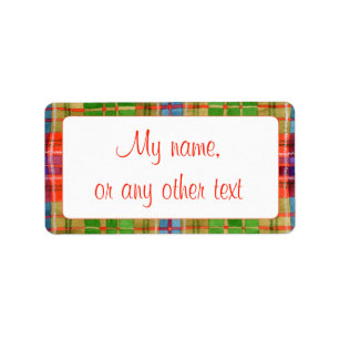 MAC RAE TARTAN 1.25"x2.375" Labels