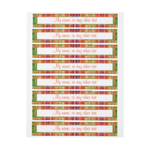 MAC RAE TARTAN 1"x7.25" Really Wide Labels
