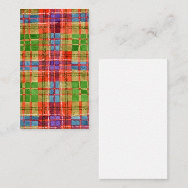 MAC RAE TARTAN 3.5x2 Flat Card (Front/Back)