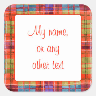 MAC RAE TARTAN 3" Square Matte Stickers