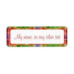 MAC RAE TARTAN .75"x2.25" Labels