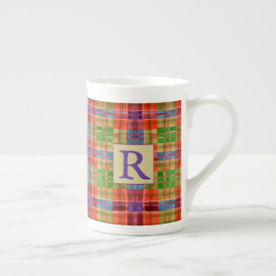 MAC RAE TARTAN Bone China Mug + Initial