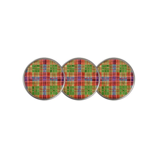 MAC RAE TARTAN Golf Ball Markers  (3 Up)