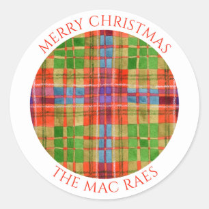 MAC RAE TARTAN Large Round Envelope Seals