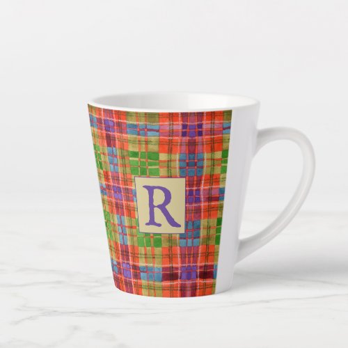 MAC RAE TARTAN Latte Mug  Text