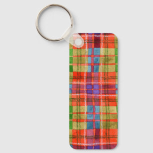 MAC RAE TARTAN Metal Rectangle Keychain