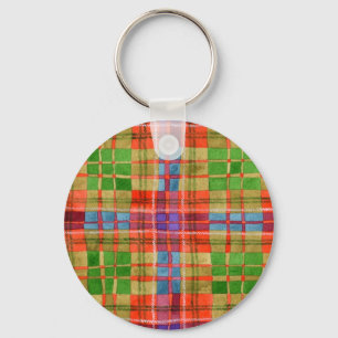 MAC RAE TARTAN Metal Round Keychain