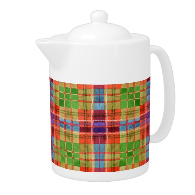 MAC RAE TARTAN Porcelain Teapot (Right)