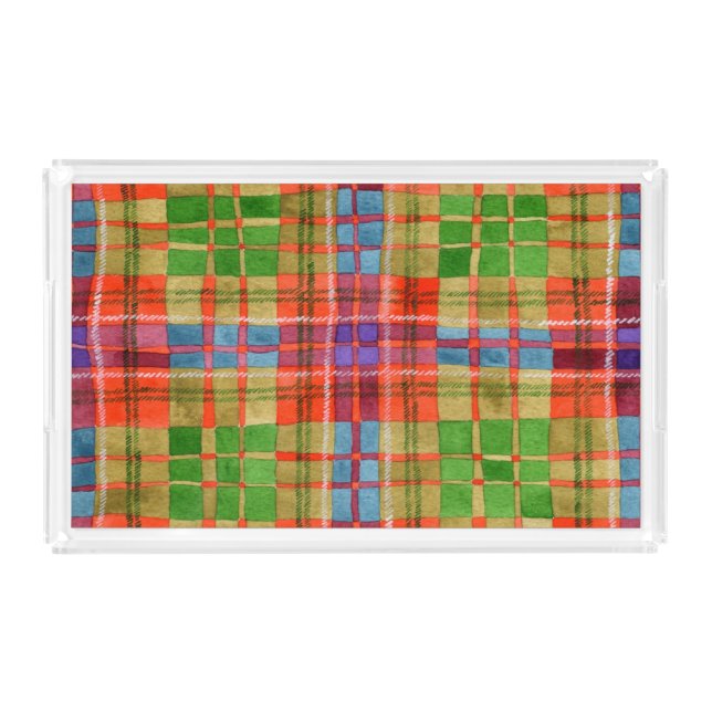 MAC RAE TARTAN Rectangle Acrylic Tray (Front)