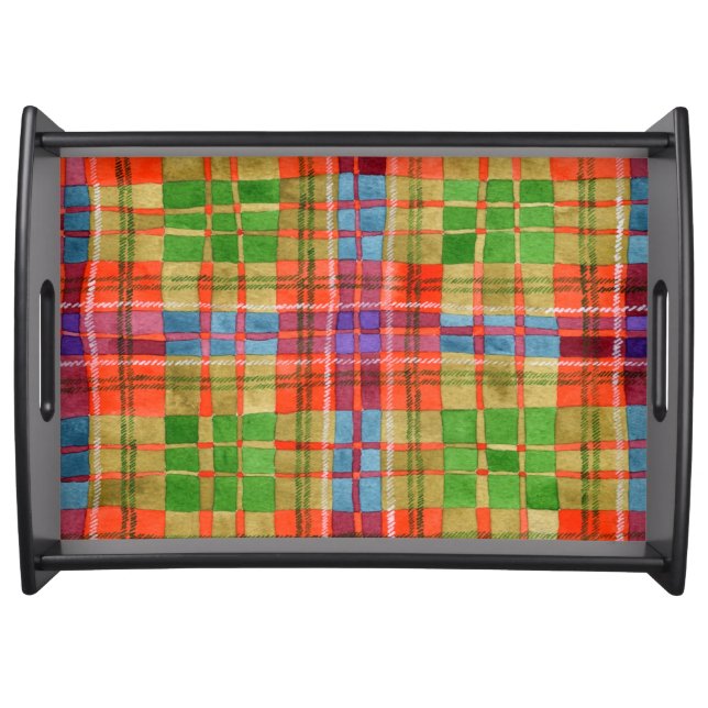 MAC RAE TARTAN Serving Tray / Black (Front)