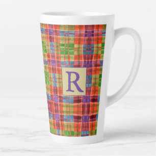 MAC RAE TARTAN Tall Latte Mug + Text