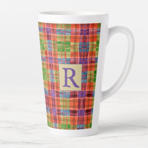 MAC RAE TARTAN Tall Latte Mug  Text