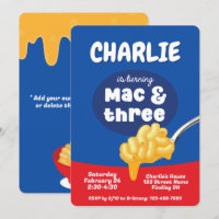 Mac & Three Macaroni and Cheese 3rd Birthday Party