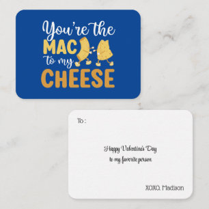 Mac To My Cheese Funny Pun Cute Valentines Day Note Card