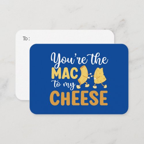 Mac To My Cheese Funny Pun Cute Valentines Day Note Card