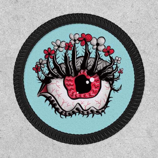 Macabre Eye Creepy Psychedelic Dark Art Patch (Front)