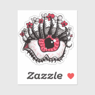 Macabre Eye Creepy Psychedelic Dark Art Sticker