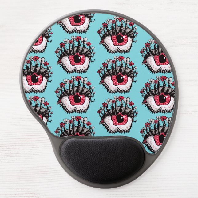 Macabre Eye Creepy Witchy Goth Gel Mouse Pad (Front)