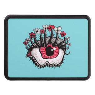 Macabre Eye Melt Creepy Psychedelic Dark Art Hitch Cover
