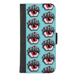 Macabre Eye Melt Creepy Psychedelic Dark Art iPhone 8/7 Plus Wallet Case