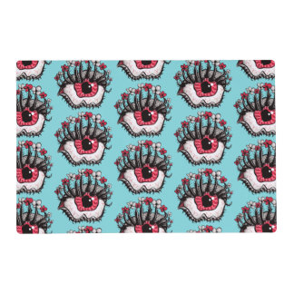 Macabre Eye Melt Creepy Psychedelic Dark Art Placemat