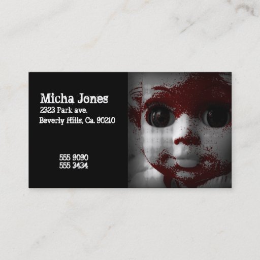 Customizable Macabre Living Dead Doll Business Cards