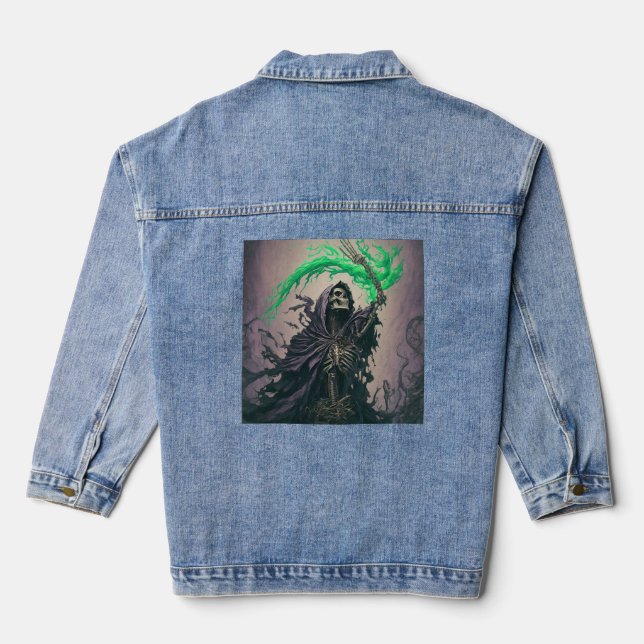 Macabre Marionettes Death Metal Tee Denim Jacket (Back)
