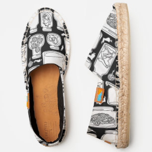 macabre medical specimens black white gothic espadrilles