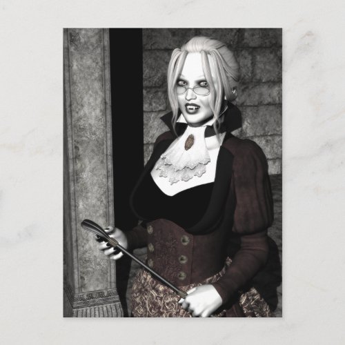 Macabre Mistress Gothic Vampire Postcard