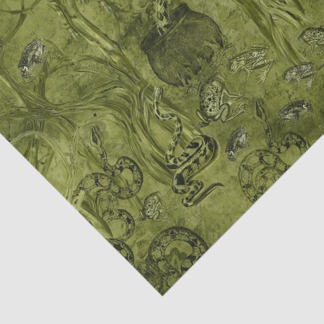 Macabre Snakes Halloween Tissue Paper (Detail)