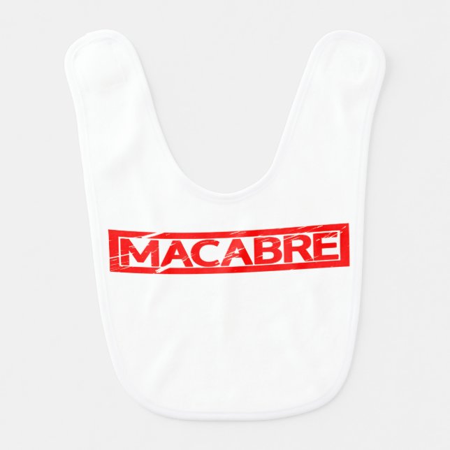 Macabre Stamp Baby Bib (Front)
