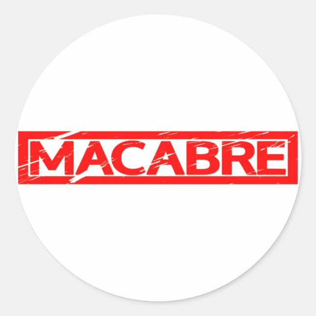 Macabre Stamp Classic Round Sticker (Front)