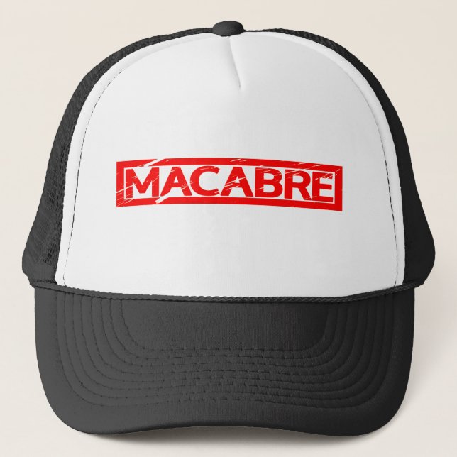 Macabre Stamp Trucker Hat (Front)
