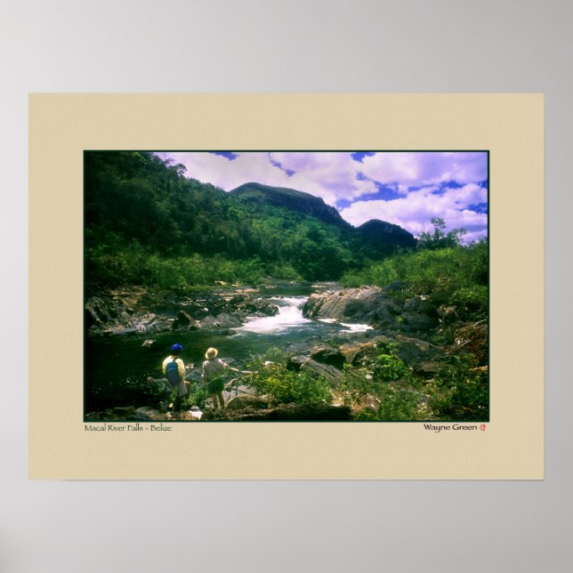 Macal River Falls - Black Rock - Belize Poster (Front)