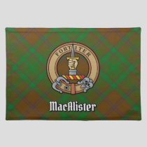 MacAlister of Glenbarr Crest over Hunting Tartan Cloth Placemat