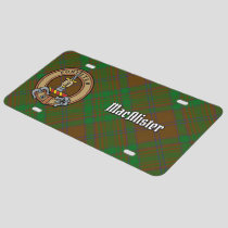 MacAlister of Glenbarr Crest over Hunting Tartan License Plate